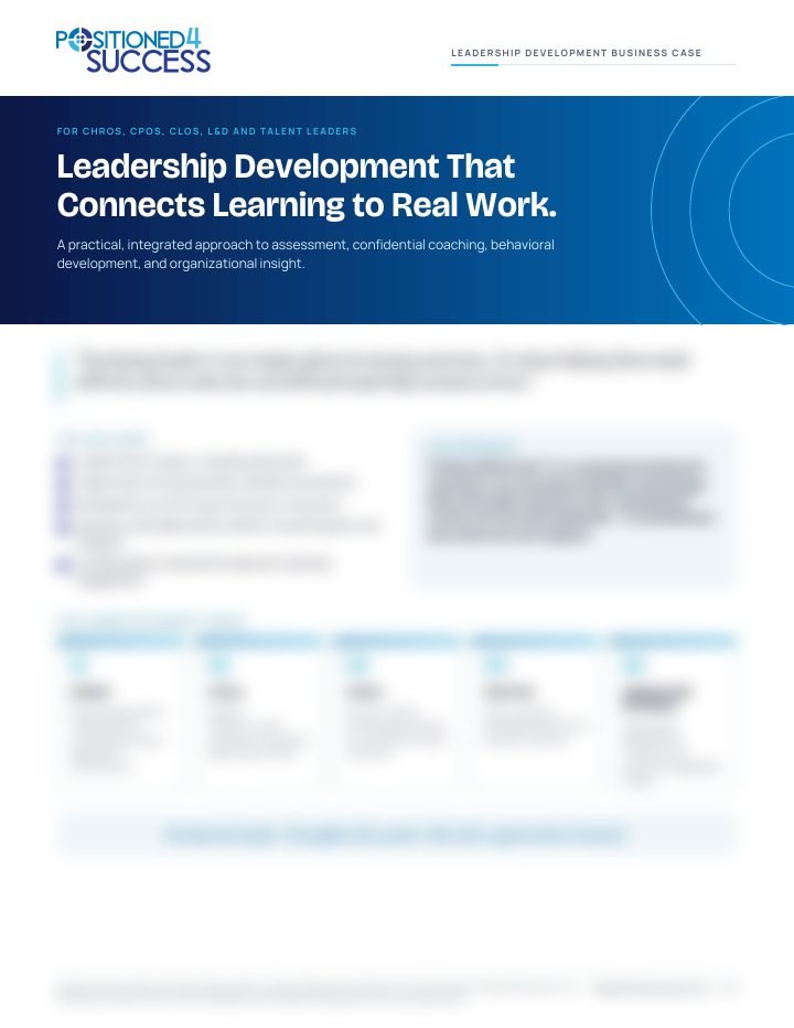 First page of The Leadership Development Business Case